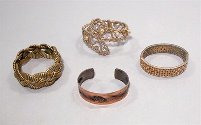 Lot 243 - Group of Assorted Metal Bangles