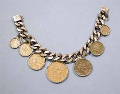 Lot 543 - Gold Coin Charm Bracelet
