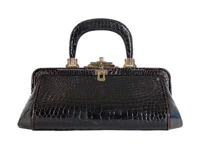 Lot 213 - Camerino Brown Crocodile Doctor's Bag Hard...
