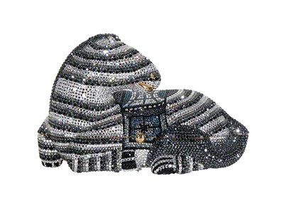 Lot 270 - Judith Leiber Striped Horse Minaudiere Clear,...