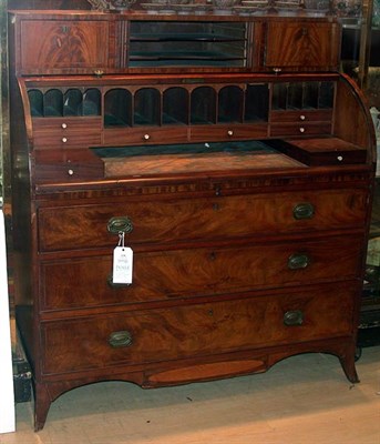 Lot 3158 - Federal Inlaid Mahogany Cylinder Desk North...