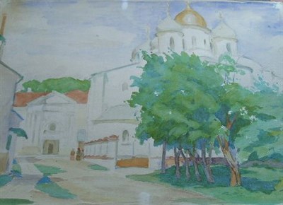 Lot 56 - Russian School 20th Century RUSSIAN CHURCH...