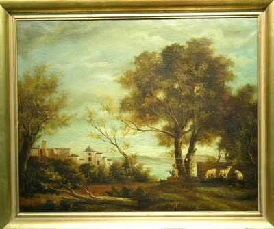 Lot 5 - American School 20th Century SHEPHERD ON A...