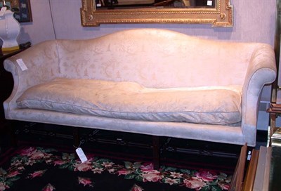 Lot 1191 - Georgian Style Mahogany Camel Back Sofa Length...