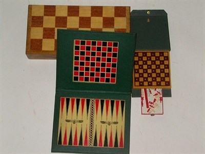 Lot 374 - [GAMES] Chess, Checkers, and Backgammon. Three...