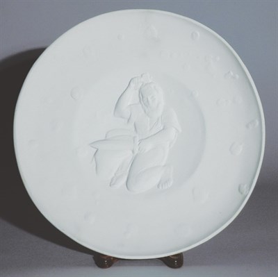 Lot 2282 - Reuven Rubin ISAIAH White ceramic dish,...
