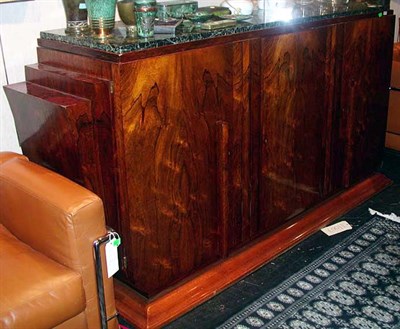 Lot 287 - Art Deco Style Marble Top Mahogany Side...