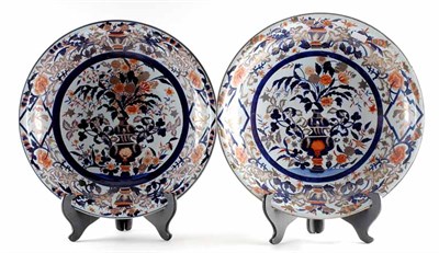 Lot 2519 - Pair of Japanese Imari Porcelain Chargers Each...