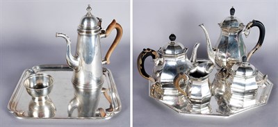 Lot 1505 - Eisler Silver Four-Piece Tea and Coffee...