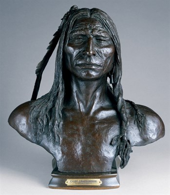 Lot 312 - Ernest Berke b.1921 CHIEF CRAZY HORSE Signed...