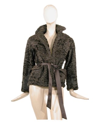 Lot 192 - Heidi Weisel Brown Persian Lamb Jacket The...