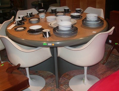 Lot 338 - Tamo Wood and Lacquered Extension Dining Table...