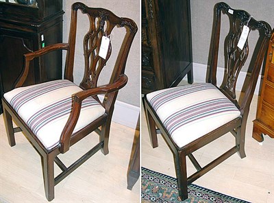 Lot 550 - Set of Ten Georgian Style Mahogany Dining...