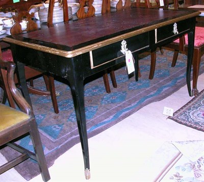 Lot 376 - Transitional Louis XV/XVI Style Ebonized...
