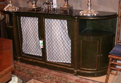 Lot 418 - Regency Style Marble Top Painted Credenza...