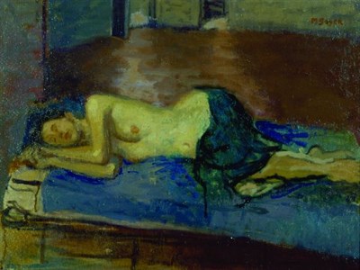 Lot 3 - Moses Soyer American, 1899-1974 RECLINING NUDE...