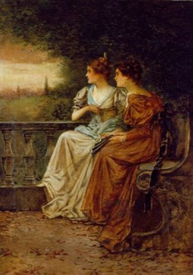 Lot 227 - Percy Moran 1862-1935 BEYOND THE BALUSTRADE...