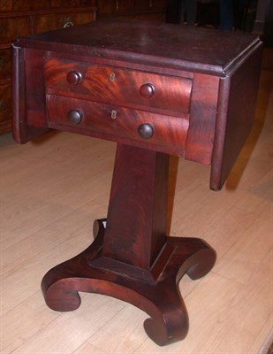 Lot 3186 - American Restauration Mahogany Drop-Leaf Work...