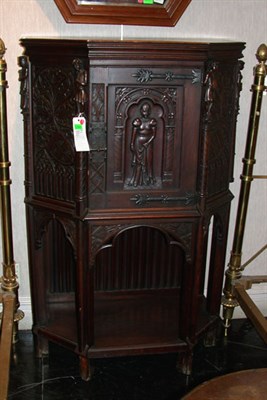 Lot 1165 - Gothic Style Walnut Cabinet Height 54 1/2...
