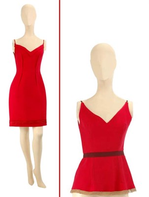 Lot 153 - Prada Ruby Wool Inside Out Dress and Camisole...