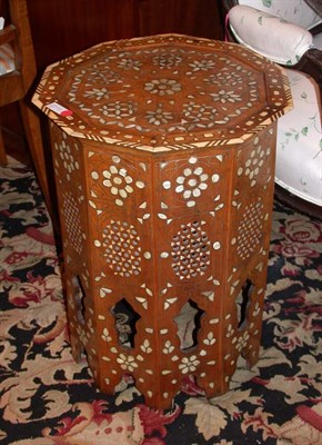 Lot 1305 - Moroccan Inlaid Side Table Height 23 inches,...