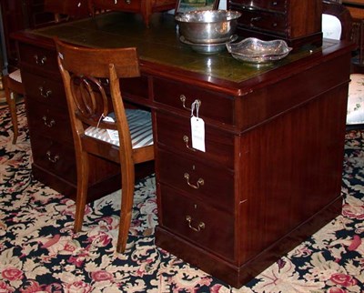 Lot 1353 - Victorian Mahogany Pedestal Desk Height 30 3/4...