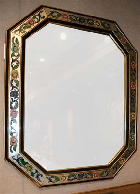Lot 385 - Verre Eglomise Mirror Height 58 1/2 inches,...
