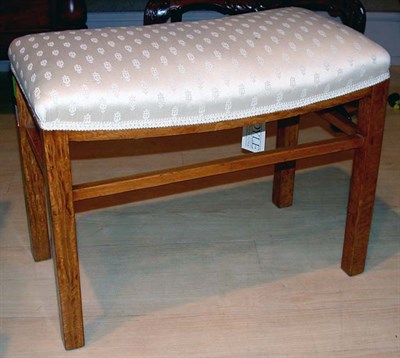 Lot 1377 - Upholstered Satinwood Bench 20th Century...