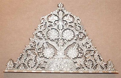 Lot 175 - Syrian Mother-of-Pearl Inlaid Top Mirror Crest...