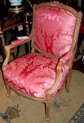 Lot 1408 - Louis XV Style Gilt-Wood Fauteuil
