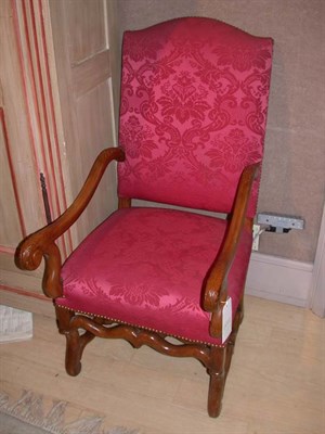Lot 1290A - Louis XIV Style Tall Back Armchair