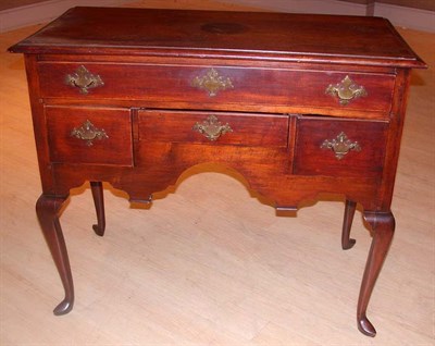 Lot 3178 - Queen Anne Maple High Chest Base With a long...