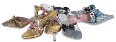 Lot 264 - Group of Prada Mules The first with vamp and...