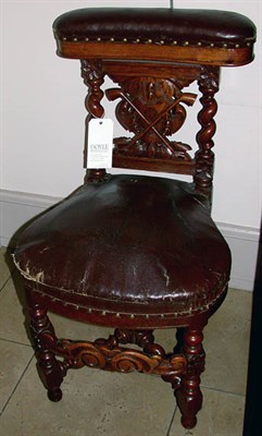 Lot 1648A - Continental Carved Side Gaming Chair with Leather