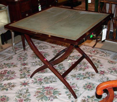 Lot 366 - Victorian Leather Inset Mahogany Campaign...