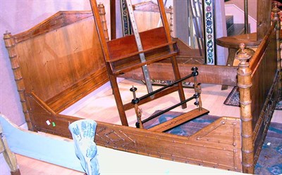 Lot 383 - Bamboo Bed Height 43 1/2 inches, width 54...