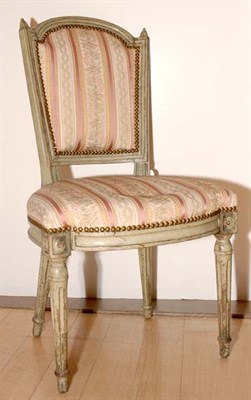 Lot 3216 - Louis XVI Style Painted Side Chair