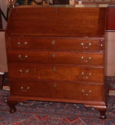 Lot 3161 - Chippendale Cherry Slant Front Desk The...
