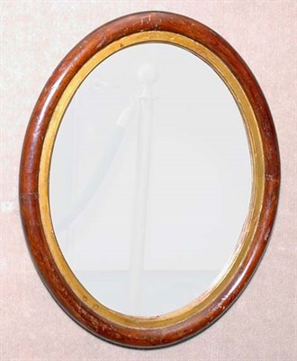 Lot 3342 - Victorian Style Oval Mirror with Gilt Banding...