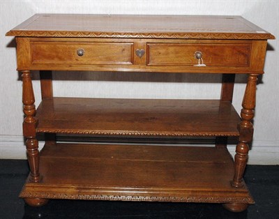 Lot 3584 - French Provincial Style Carved Oak Two-Tier...
