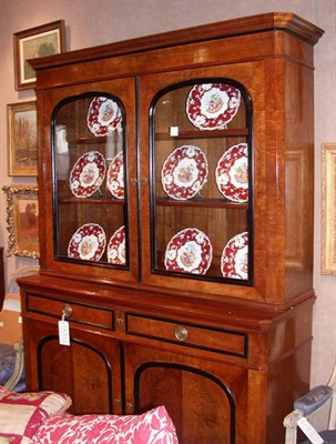 Lot 1644 - Louis Philippe Fruitwood Two-Part Cabinet...