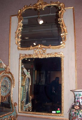 Lot 1647 - Louis XV Style Painted and Parcel-Gilt Trumeau...