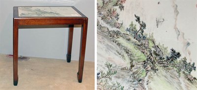 Lot 4168 - Chinese Porcelain Inset Low Table Height 18...