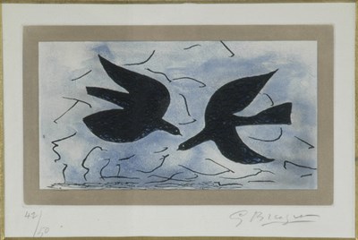 Lot 2151 - Georges Braque LES DEUX OISEAUX (VALLIER 107)...