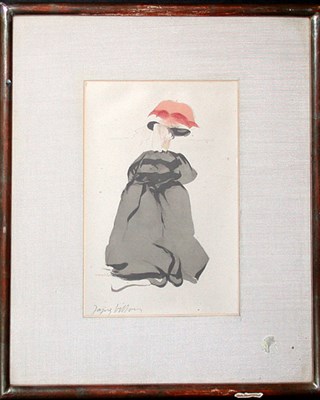 Lot 3169 - Jacques Villon FEMME A L'OMBRELLE Color...