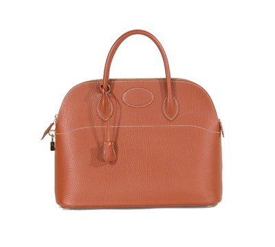 Lot 233 - Hermes Claret Bolide Handbag Gilt-metal...