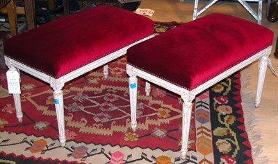Lot 465 - Pair of Louis XVI Style Upholstered and...