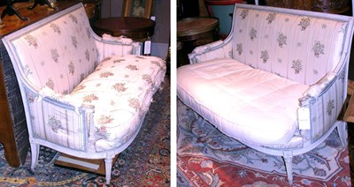 Lot 528 - Pair of Louis XVI Style Painted and...