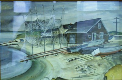 Lot 1018 - Aaron Bohrod American, 1907-1992 FISH SHACK...