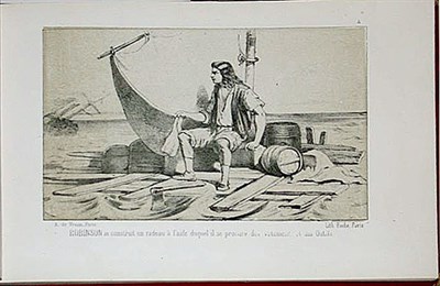 Lot 2104 - SAUVAGEOT Aventures de Robinson Crusoe....